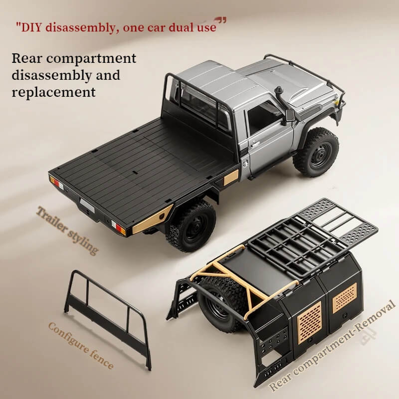 MN82S 1:12 4WD RC Crawler – Black with Canopy